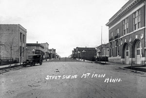 Street scene, Mountain Iron, Minnesota, 1908 Print