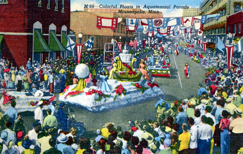 Aquatennial Parade on Nicollet Avenue, Minneapolis, Minnesota, 1949 Print