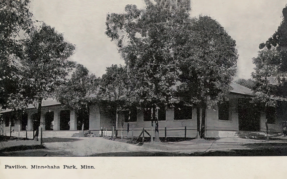 Pavilion, Minnehaha Park, Minneapolis, Minnesota, 1915 Postcard Reproduction