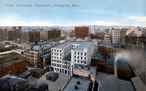 Skyscrapers, Minneapolis, Minnesota, 1911 Postcard Reproduction