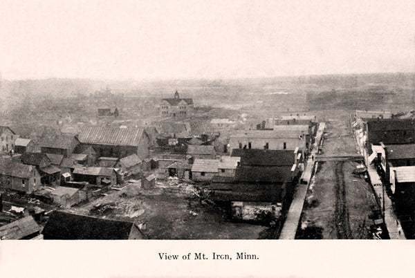 Birds-eye View of Mountain Iron, Minnesota, 1907, Postcard Reproduction
