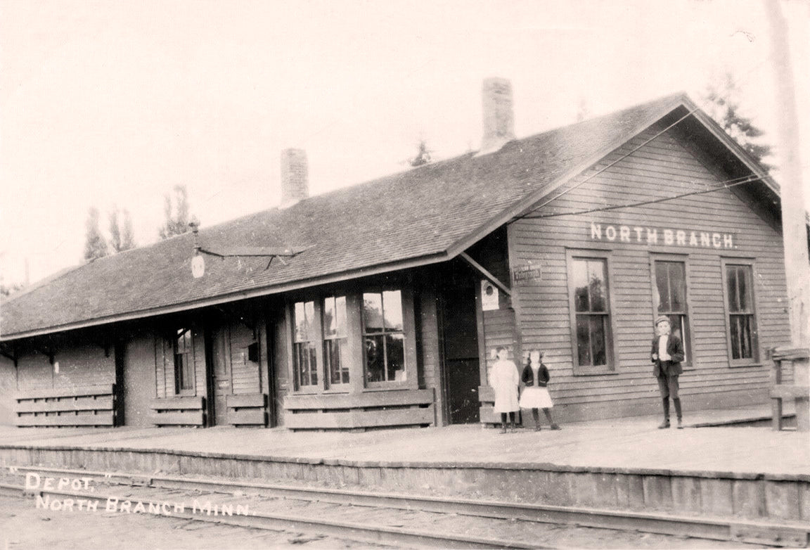 Northern Pacific Depot, North Branch, Minnesota, 1910s, Print