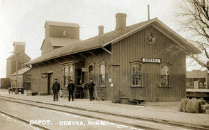 Chicago, Milwaukee & St. Paul Railroad Depot, Odessa, Minnesota, 1910s Postcard Reproduction
