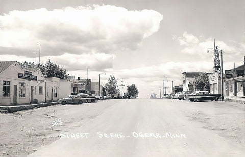 Street scene, Ogema, Minnesota, late 1950s Print