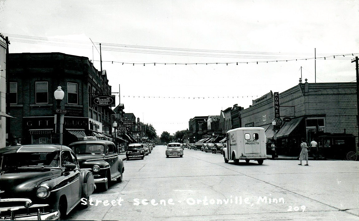 Street scene, Ortonville, Minnesota, 1940s Print