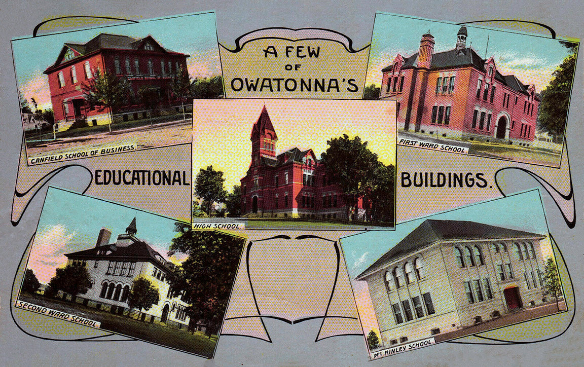 Owatonna Schools, Owatonna Minnesota 1910s Postcard Reproduction