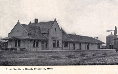 Great Northern Depot, Princeton, Minnesota, 1908 Print
