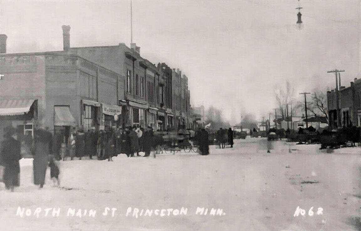 North Main Street, Princeton, Minnesota, 1910s Postcard Reproduction