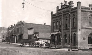 Street scene, Sherburn Minnesota, 1908 Postcard Reproduction