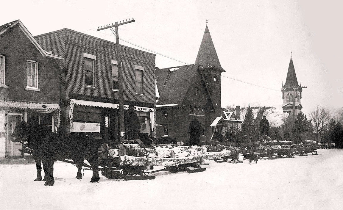 Street scene, Silver Lake, Minnesota, 1914 Postcard Reproduction