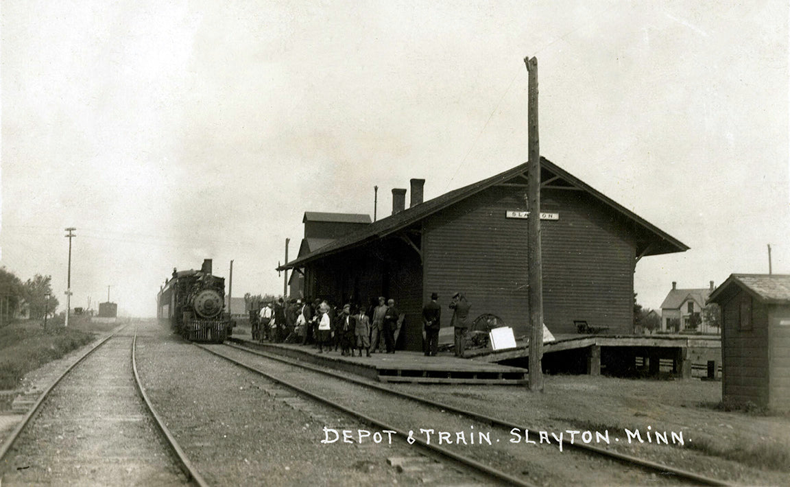 C StP M & Omaha Railroad Depot, Slayton, Minnesota, 1910s Print