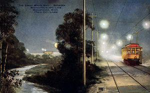 Streetcar from Minneapolis to Lake Minnetonka, 1914 Postcard Reproduction