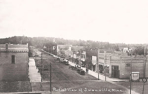 Partial view of Swanville, Minnesota, 1908 Postcard Reproduction