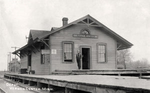 Depot at Vernon Center, Minnesota, 1910s Print