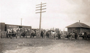 Great Northern Depot, Warren, Minnesota, 1908 Postcard Reproduction