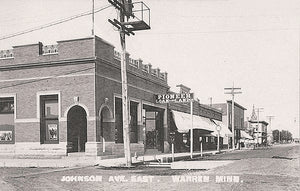 Johnson Avenue East, Warren, Minnesota, 1909 Postcard Reproduction