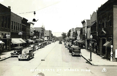 North State Street, Waseca, Minnesota, 1940s Postcard Reproduction