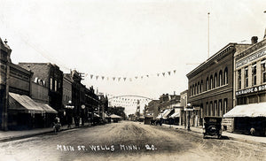 View of Main Street Carnival, Wells Minnesota, 1910s Print