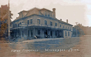 Hotel Florence Winnebago Minnesota 1908 Postcard Reproduction