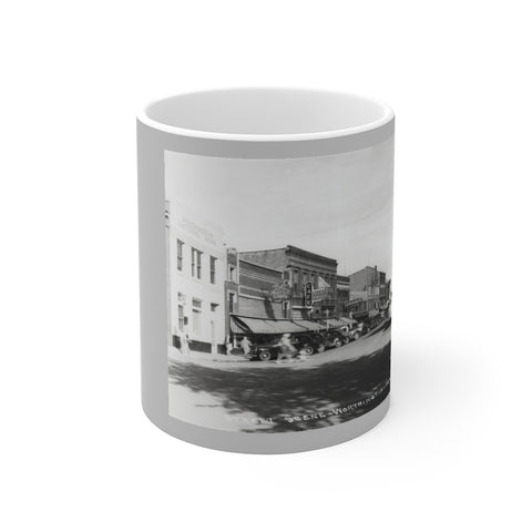 Worthington Minnesota 1940s Street Scene Ceramic Mug