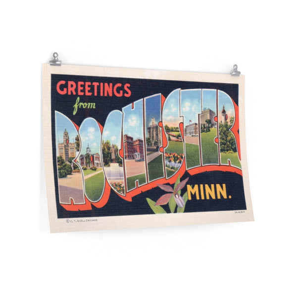 Vintage Greetings from Rochester Premium Matte horizontal posters