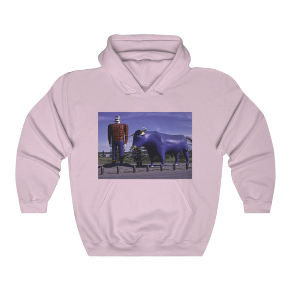 Paul Bunyan and Babe the Blue Ox Bemidji Unisex Heavy Blend™ Hooded Sweatshirt