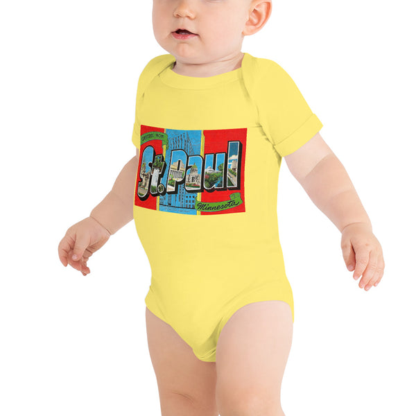 Greetings from St. Paul Baby short sleeve one piece