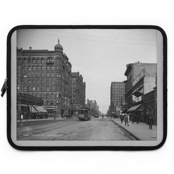Hennepin Avenue in Downtown Minneapolis, Minnesota, 1908 Laptop Sleeve