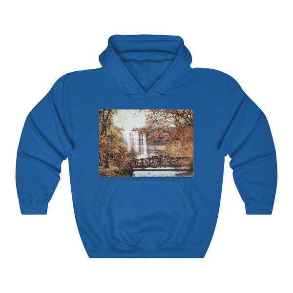 Vintage Minnehaha Falls in Autumn 1901 Unisex Heavy Blend™ Hooded Sweatshirt