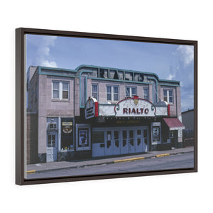 Rialto Theatre in Aitkin Minnesota Horizontal Framed Premium Gallery Wrap Canvas