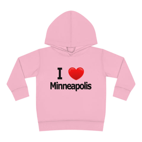 I Love Minneapolis Toddler Pullover Fleece Hoodie