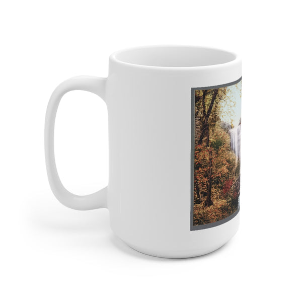 Vintage Minnehaha Falls in Autumn 1901 Ceramic Mug 15oz