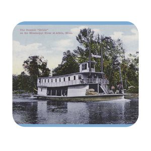 Steamboat "Oriole" on the Mississippi River near Aitkin, Minnesota in 1908 Mouse Pad (Rectangle)
