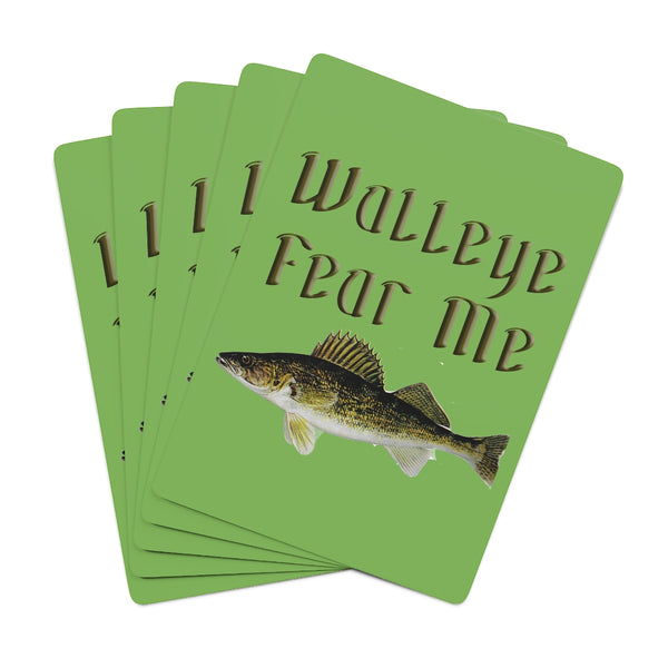 Walleye Fear Me Custom Poker Cards
