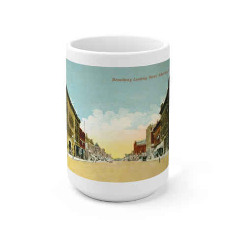 Broadway Looking North, Albert Lea, Minnesota, 1910s Ceramic Mug 15oz