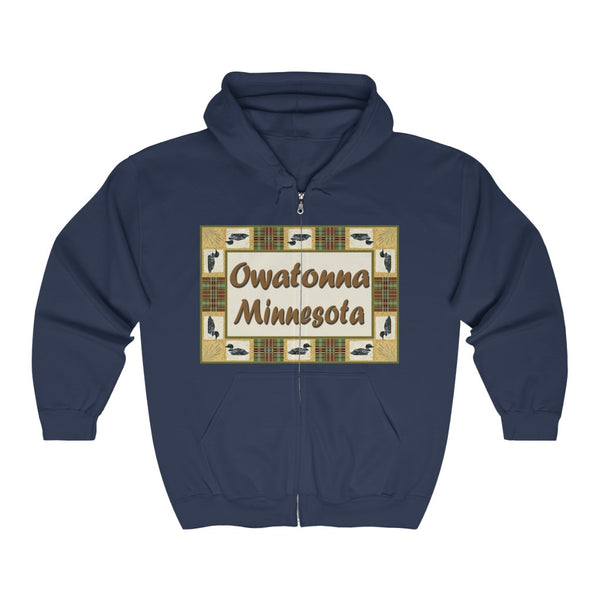 Owatonna Loon Design Unisex Heavy Blend™ Full Zip Hooded Sweatshirt