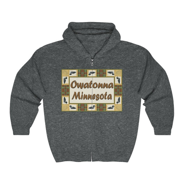 Owatonna Loon Design Unisex Heavy Blend™ Full Zip Hooded Sweatshirt