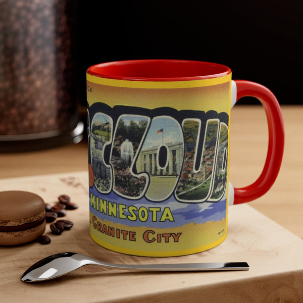 1945 Greetings from St. Cloud Minnesota Accent Coffee Mug, 11oz