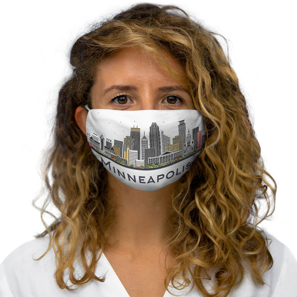 Minneapolis Skyline Snug-Fit Polyester Face Mask