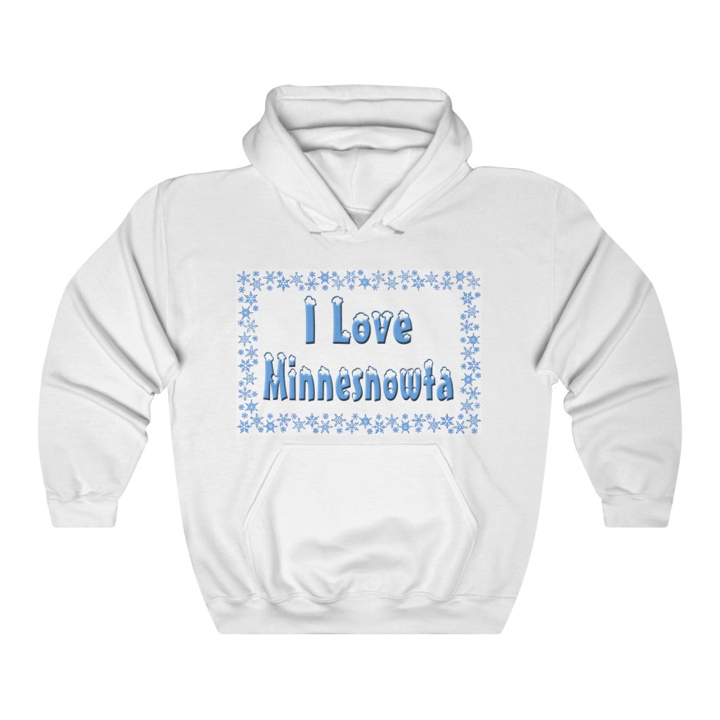 I Love Minnesnowta  Unisex Heavy Blend™ Hooded Sweatshirt