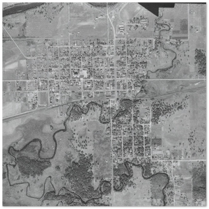 Aerial photo of Aitkin, Minnesota, 1939 Premium Matte Paper Poster