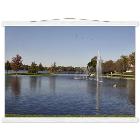 Fountain Lake in Albert Lea Minnesota Premium Matte Paper Poster & Hanger