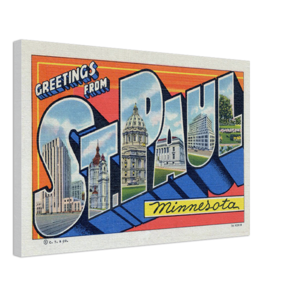 Vintage Greetings from St. Paul Canvas