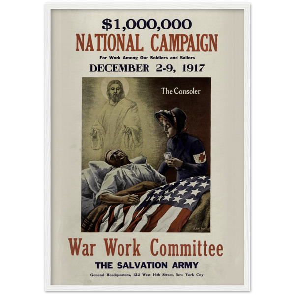World War I Salvation Army Archival Matte Paper Wooden Framed Poster