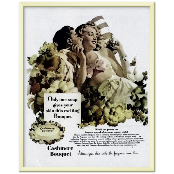 Cashmere Bouquet 1947 Ad Metal Framed Poster