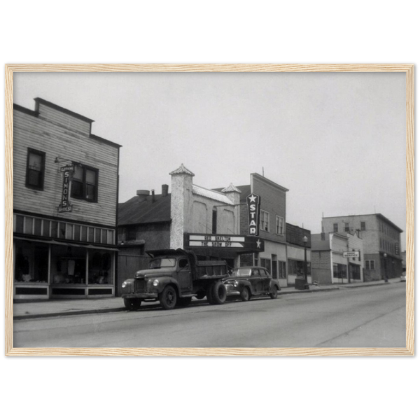 2nd Street Bovey Minnesota 1947 Classic Semi-Glossy Paper Wooden Framed Poster
