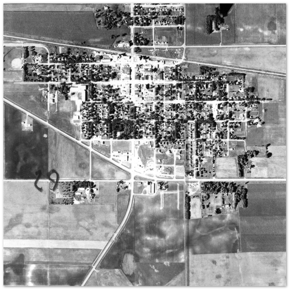 Aerial map of Hector, Minnesota, 1955 Poster
