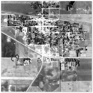 Aerial map of Hector, Minnesota, 1955 Poster