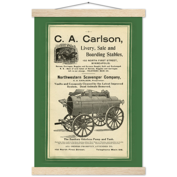 1904 Minneapolis Advertising Classic Matte Paper Poster & Hanger
