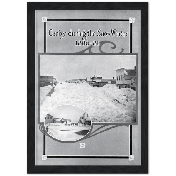 Canby Minnesota after Winter Storm of 1880-1881 Wooden Framed Poster